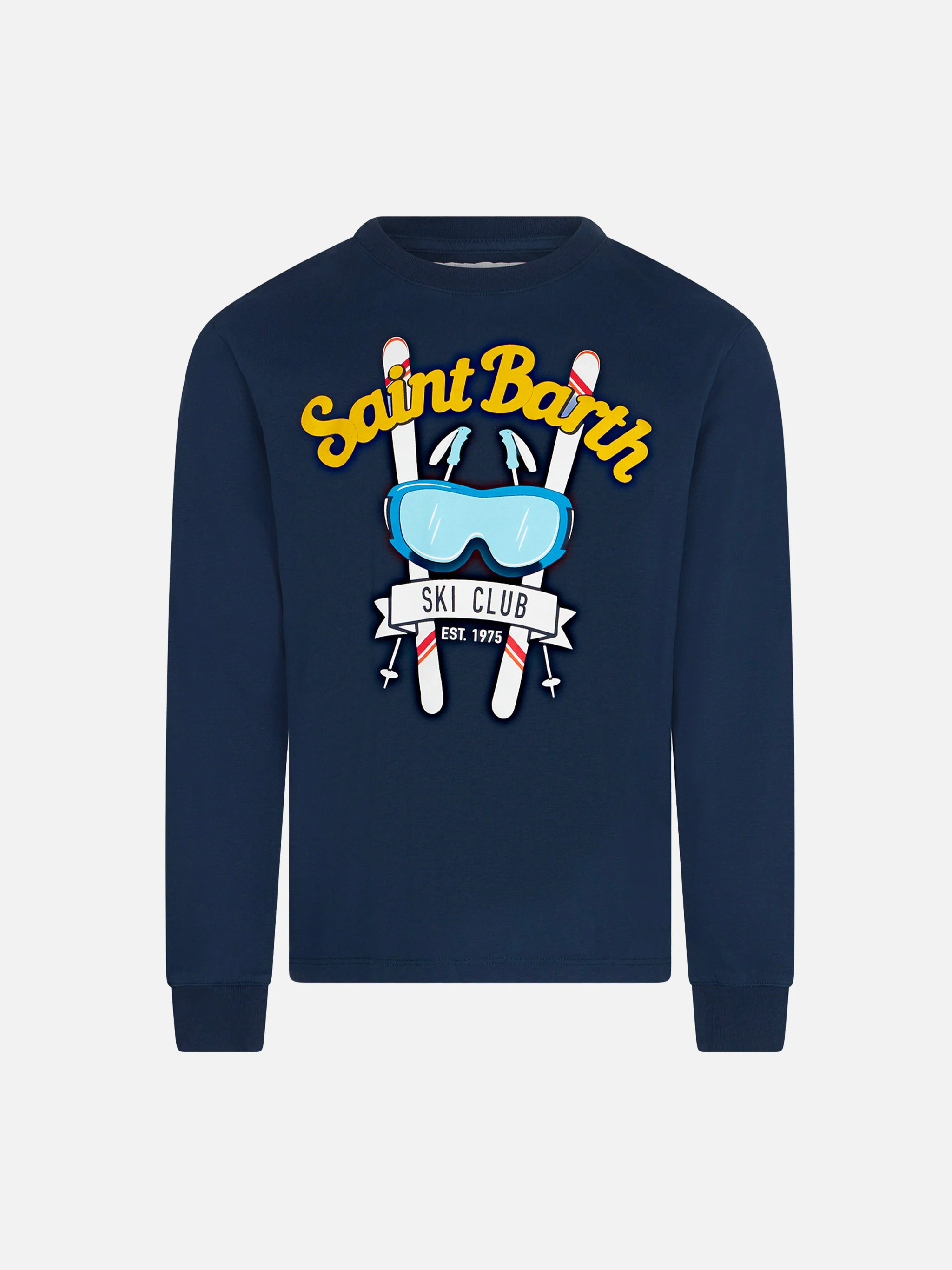 Marineblauw bedrukt T-shirt voor kinderen