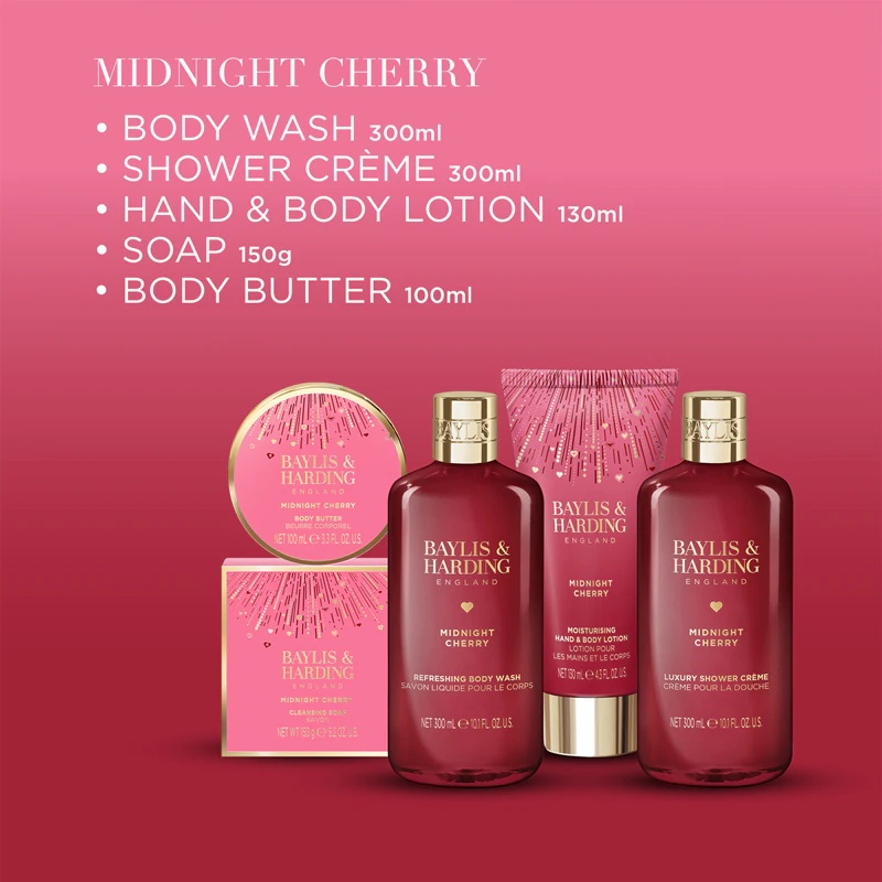 „Baylis & Harding“ kūno dovanų rinkinys „Midnight Cherry“