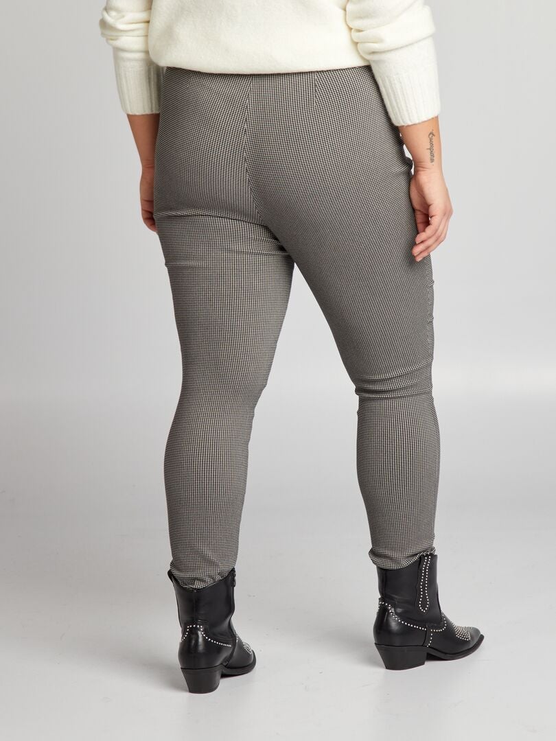 Leggings con estampado de pata de gallo - GRIS