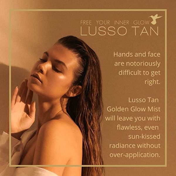 Lusso Tan Golden Glow opalovací sprej na obličej a ruce 100ml