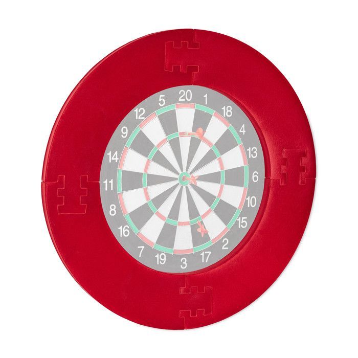 Relaxdays R7 beschermrand, doelring voor toernooidartbord, 45 cm, Ø 72 cm, rood
