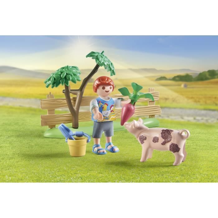 PLAYMOBIL 71443 Grandparents and Vegetable Garden - Country - Ages 4+