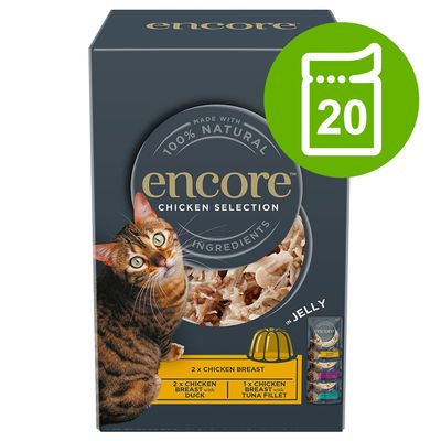 Πολυσυσκευασία ζελέ για γάτες Encore 20 x 50g
