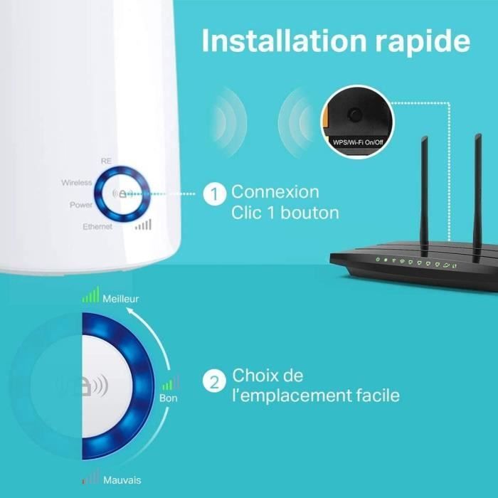 Ripetitore WiFi - TP-LINK - Amplificatore WiFi N300 - Estensore WiFi, Booster WiFi - 1 Porta Ethernet - TL-WA850RE
