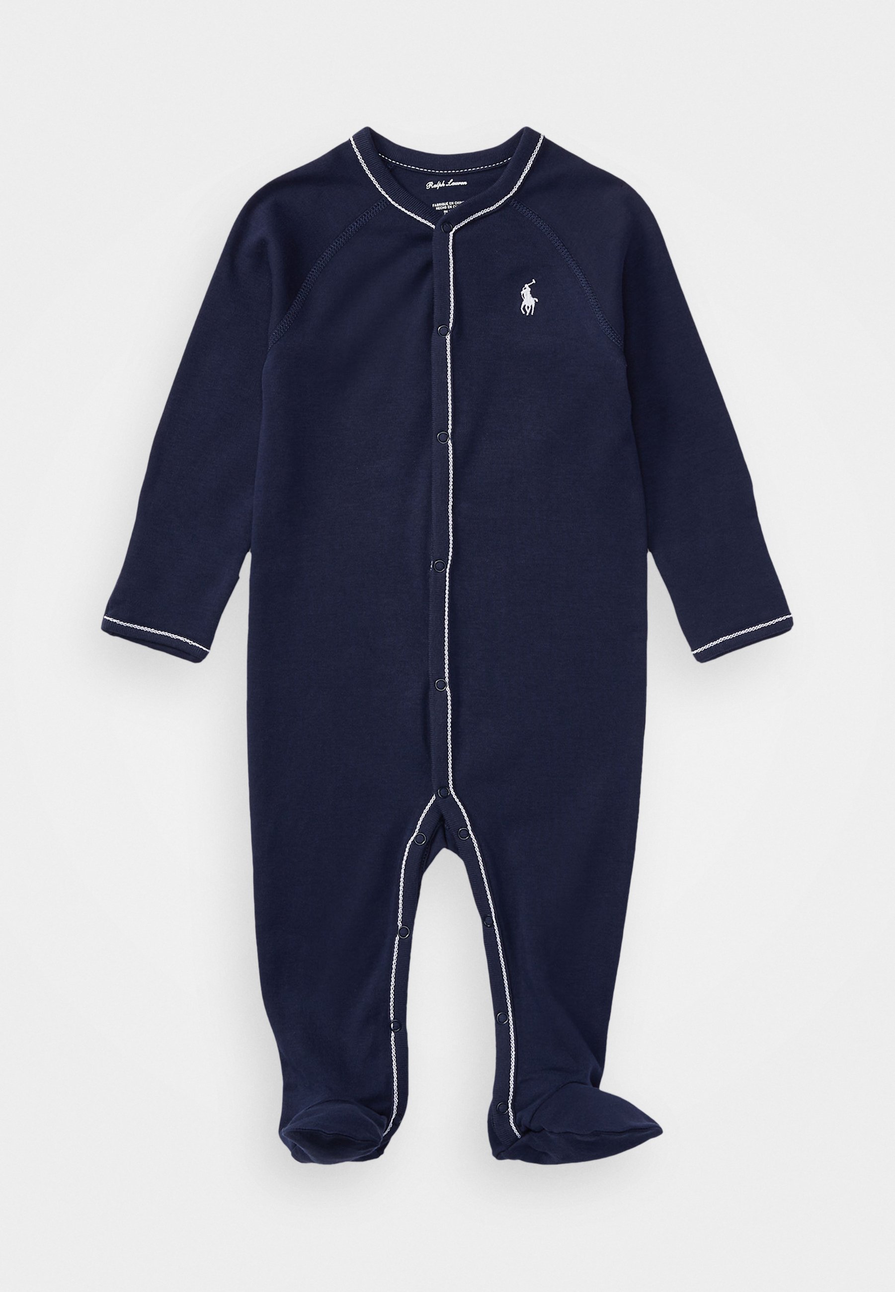 Polo Ralph Lauren katoenen overall met voetjes - slaappak - verfijnd marineblauw
