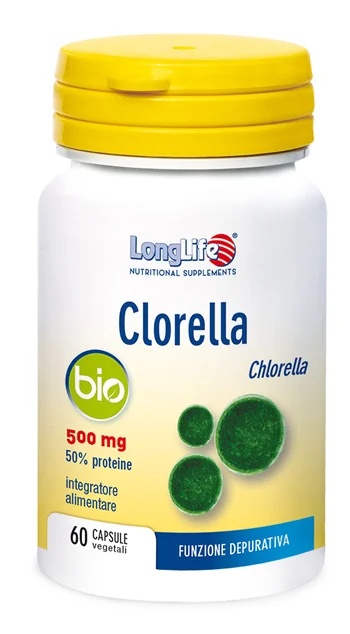 Long Life Chlorella Bio 60 plantaardige capsules Ontgiftend voedingssupplement