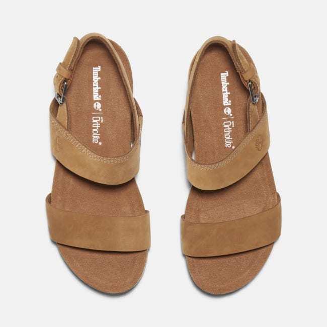 Sandalo a Doppia Fascia Malibu Waves da Donna in                marrone chiaro