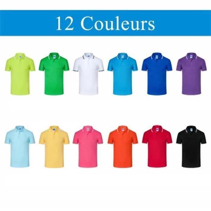 Set di 2 polo da uomo, maniche corte, tinta unita, polo estive, colletto classico, tessuto confortevole - Bianco/Rosso