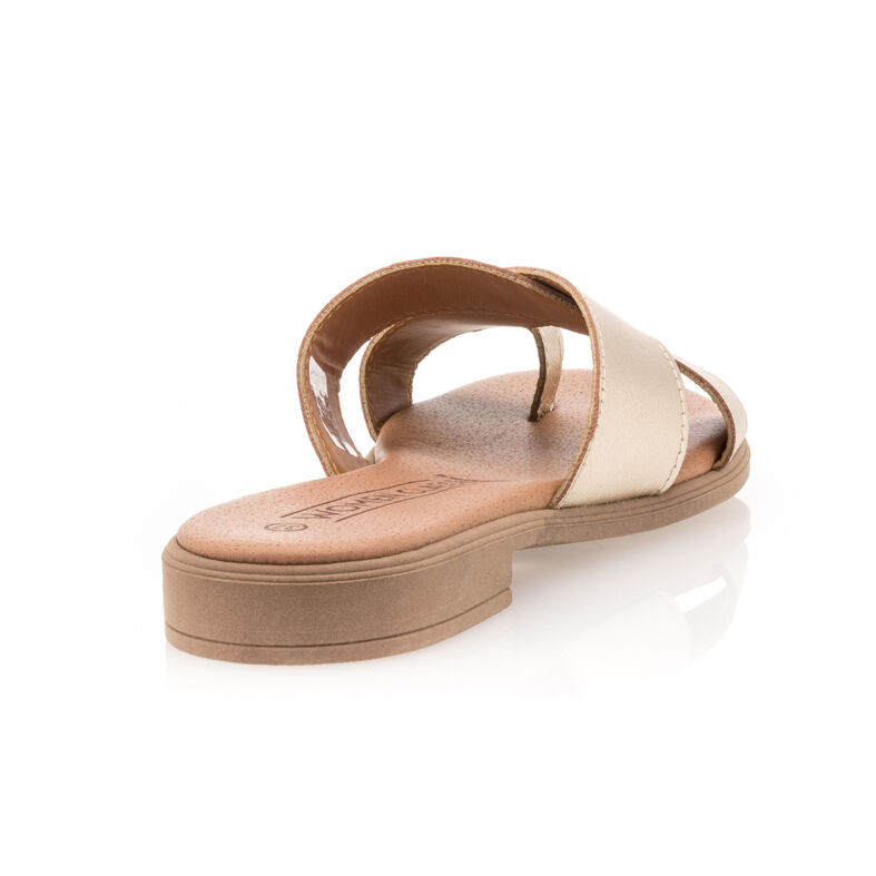 Chanclas/sandalias de dedo amarillas para mujer