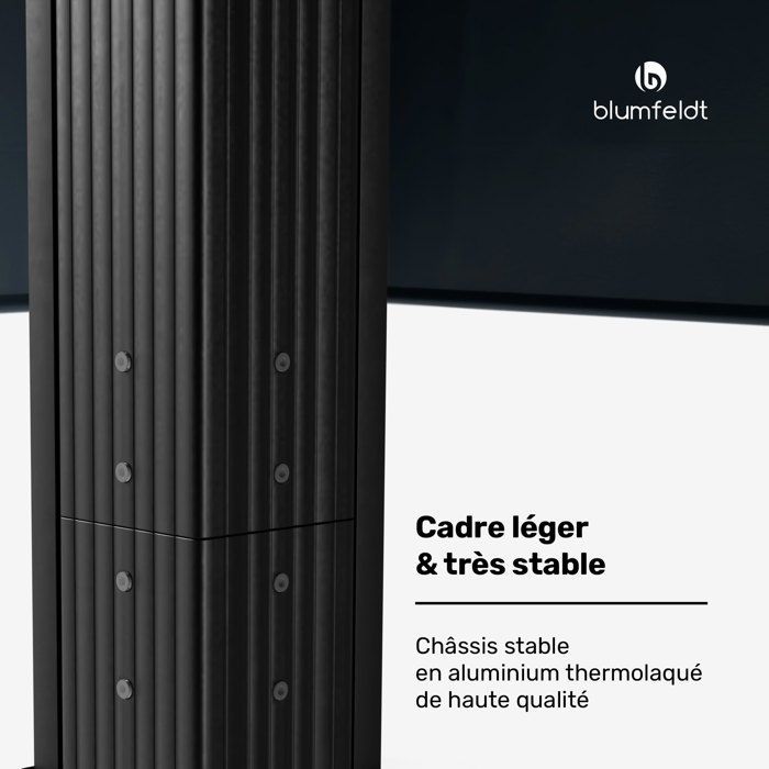 Pérgola Blumfeldt Pantheon Cortina de 3x3 m, resistente a la intemperie, extensible, de fácil montaje, color antracita/negro.