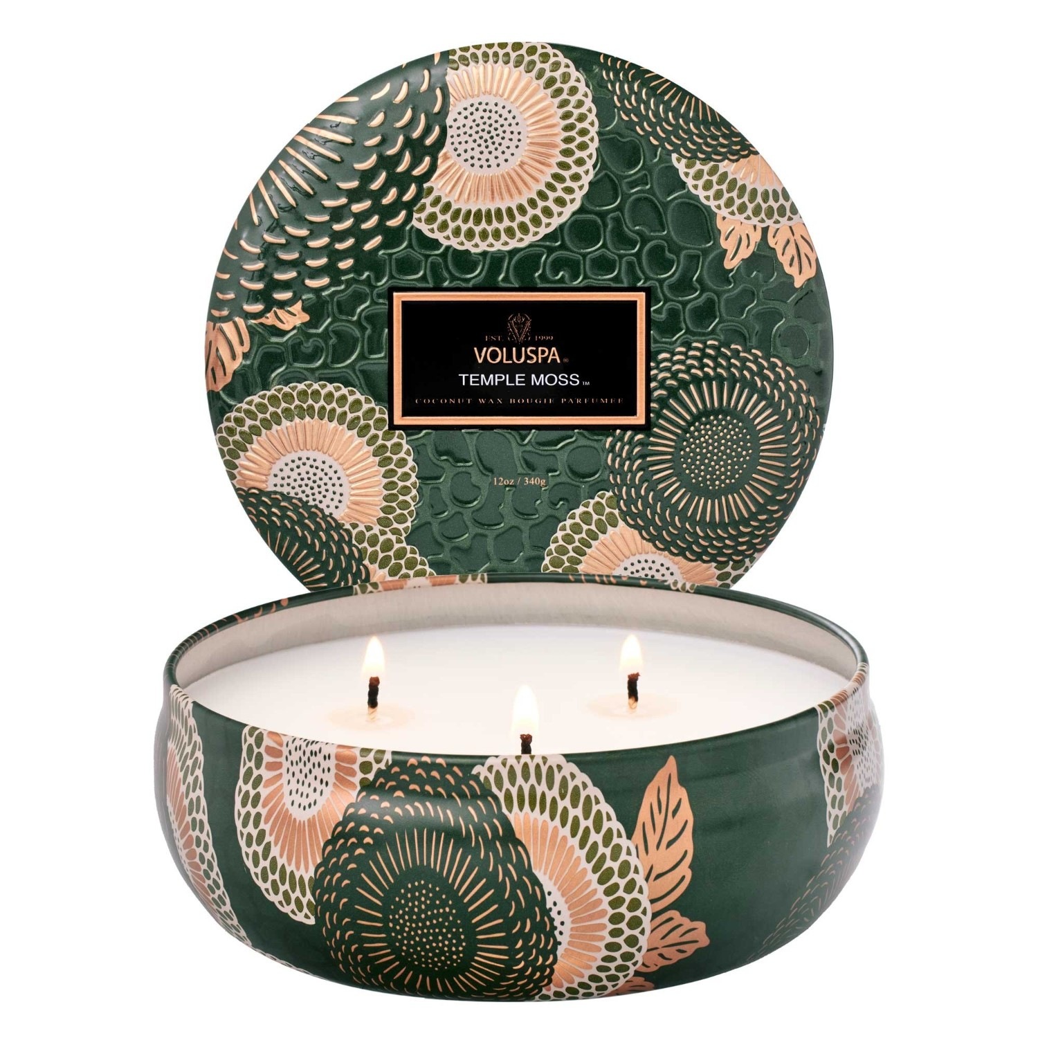 VOLUSPA Temple Moss 3 Wick Tin