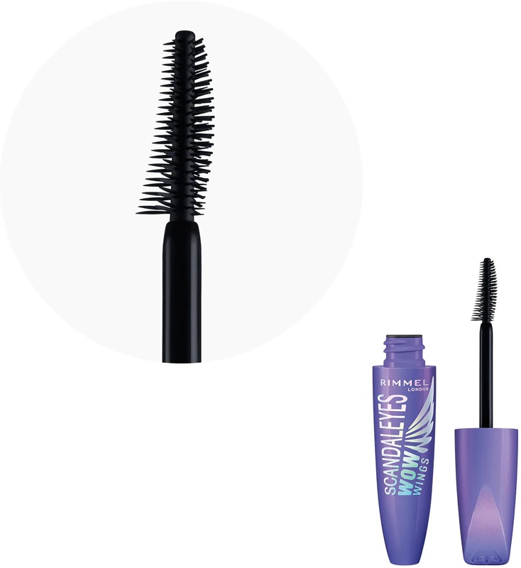 „Rimmel ScandalEyes WOW Wings“ blakstienų tušas, kuris užriečia ir suteikia apimties.