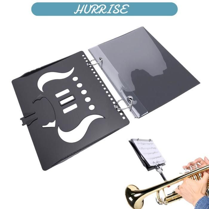 Soporte universal para partituras Flip Folder 5 - Ventana transparente impermeable, portátil para música al aire libre