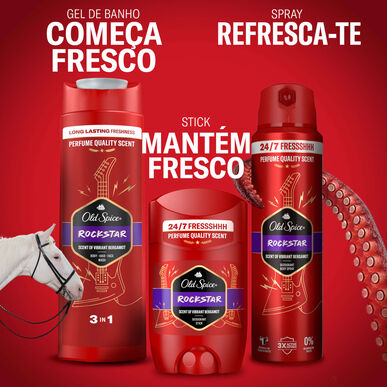 Old Spice Rockstar Perfume Quality Scent 24/7 Fresh Men's Deodorant Spray 150 ml