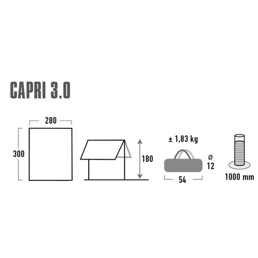  High Peak Capri 3.0 canvas luifel