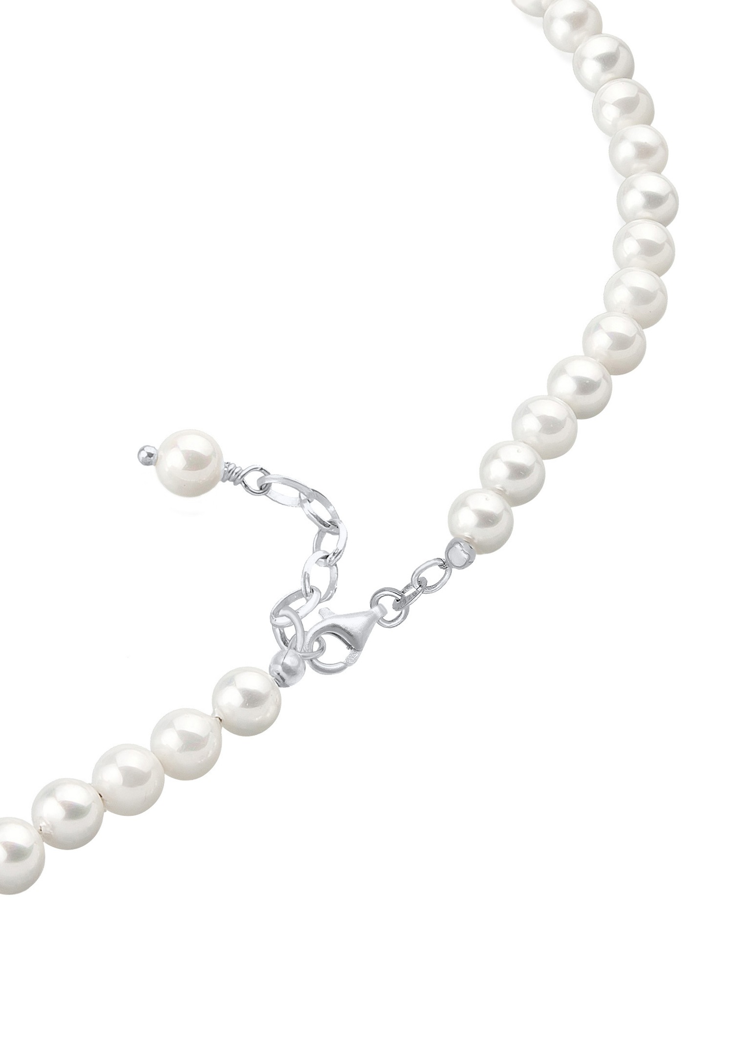 Elli Femmes Noble Mariée Simple avec Perles de Coquille en Argent Sterling 925