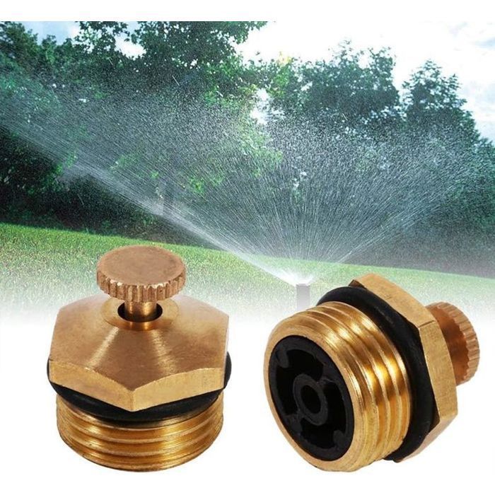 Conjunto de 5 bicos de pulverização em latão para sistema de pulverização centrífuga ajustável de 12 polegadas com atomizador de água.