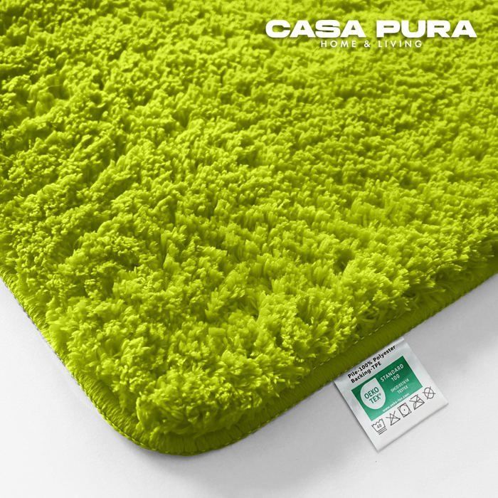 Alfombrilla de baño Sky Plain, verde manzana, 60 x 100 cm
