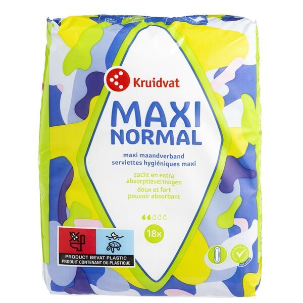 Kruidvat Normal Maxi higiēniskās paketes<br>18 gabali