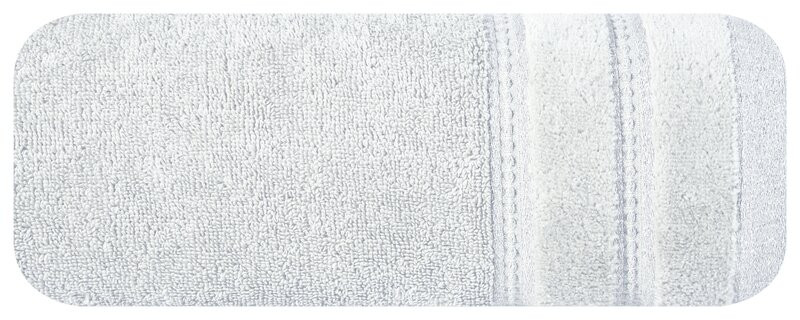 Ręcznik Glory 70x140 stalowy z bordiurą i błyszczącą nicią 500g/m2