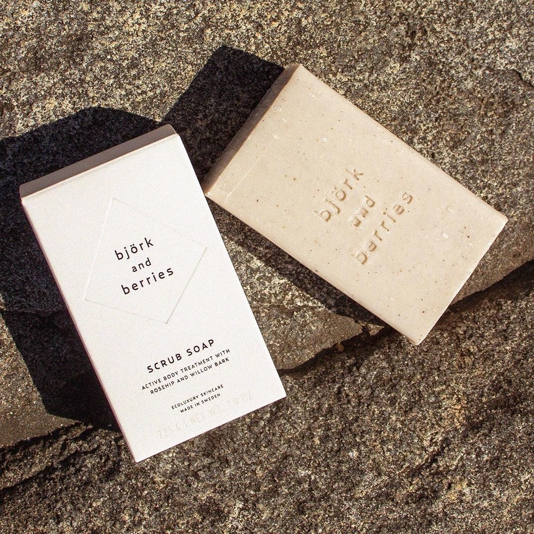 Björk & Berries Body Scrub Zeep - 225 g