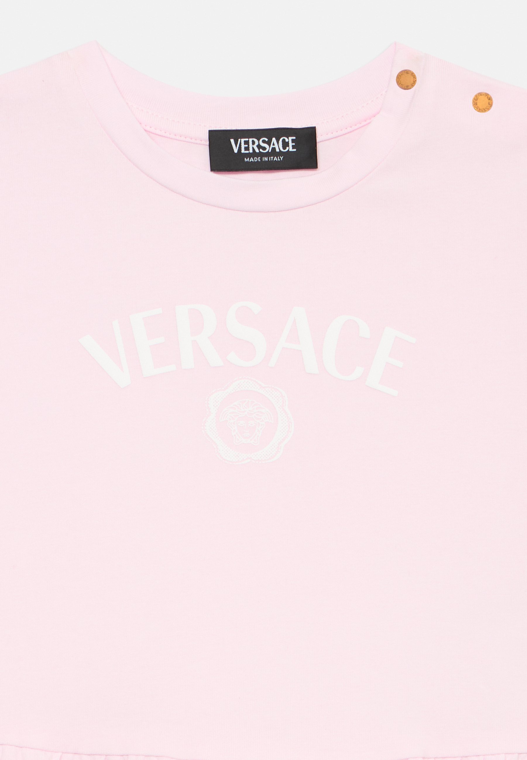 Versace jurk met logo en babyprint set - Shorts - roze/wit