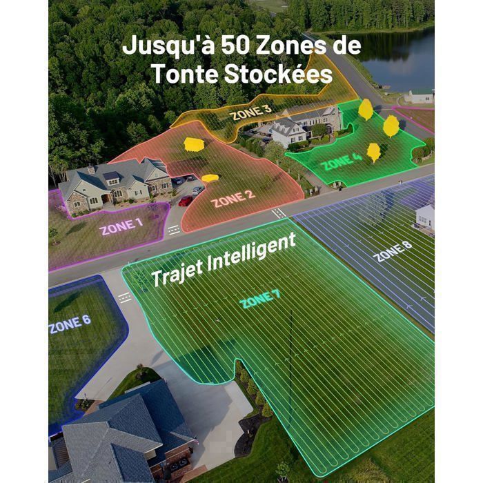 Robot Tondeuse Mammotion LUBA 2 AWD 5000X sans Fil Périphérique NetRTK+Vision Jusqu’à 5000m² à 6000m² Pentes 80% avec 4G Module
