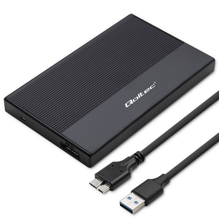 Disco rigido SSD esterno - Qoltec - 52277 - 2 TB - USB 3.0 - Nero