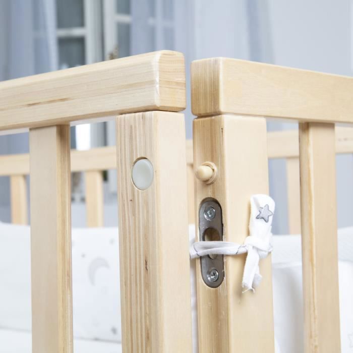 ROBA Safe Asleep 3 em 1 Cama compartilhada Sternenzauber - Natural