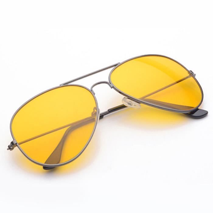 Gafas de sol para hombre y mujer - Polarizadas - Sin montura - Aluminio y magnesio - Modernas - Amarillas - A01