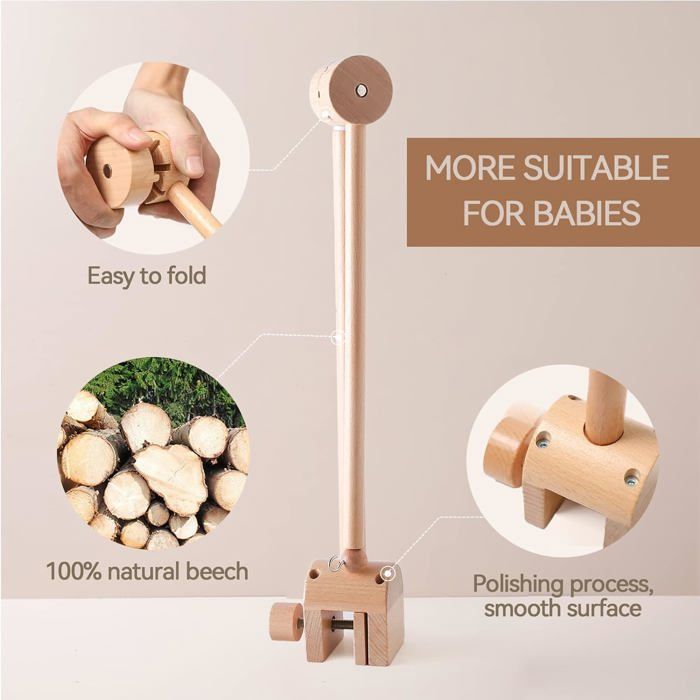 Support mobile bois pour lit bébé, support mobile table à langer