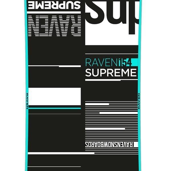 Snowboard - RAVEN - Supreme Mint - Soft flex Flatrocker - Flat and rocker camber - True twin shape