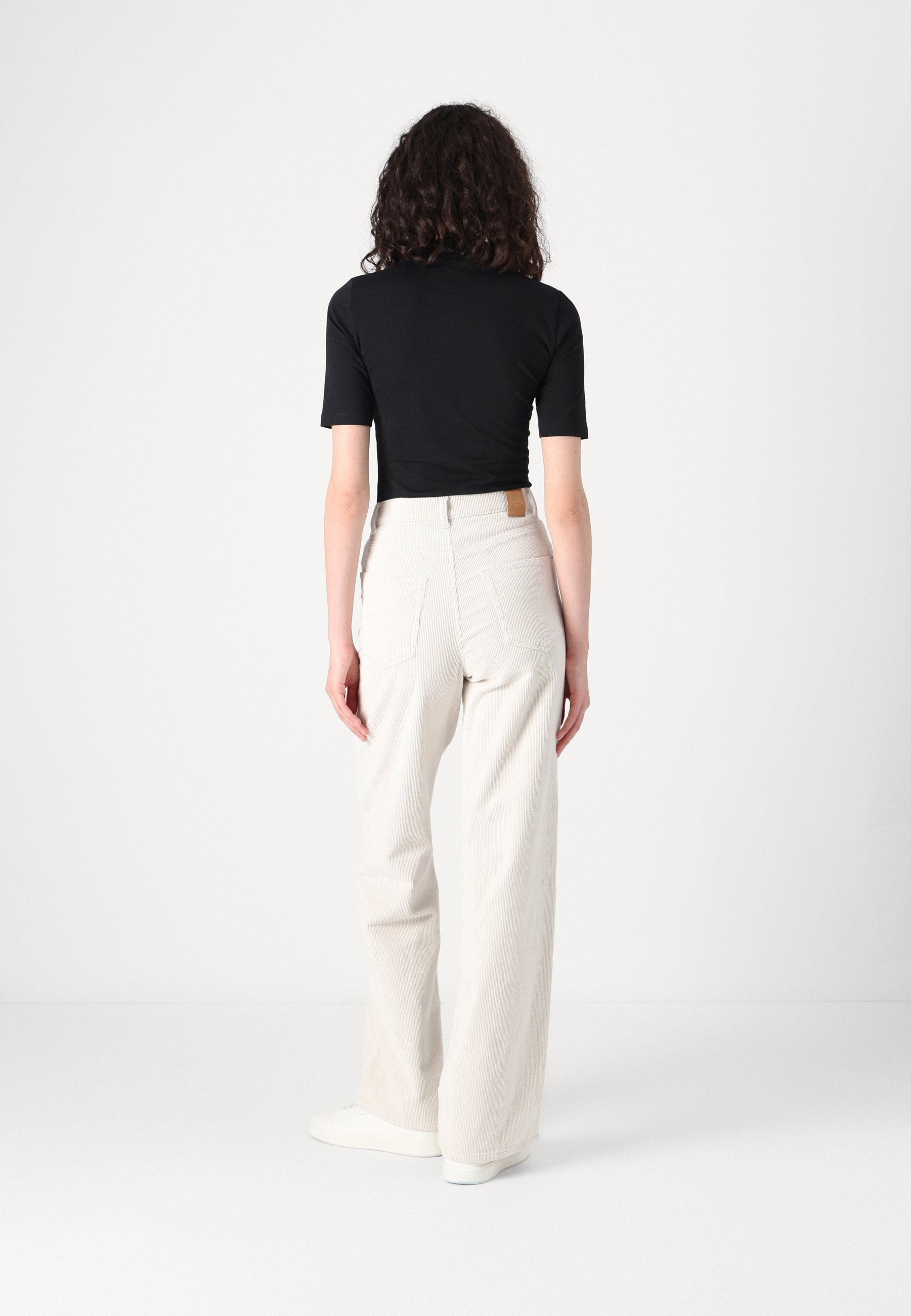 Pantalon taille haute large Only Tall Onlhope Global - Pierre ponce
