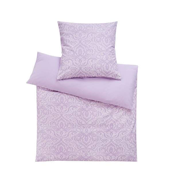 Flannel bed linen, 155 x 220 cm, purple