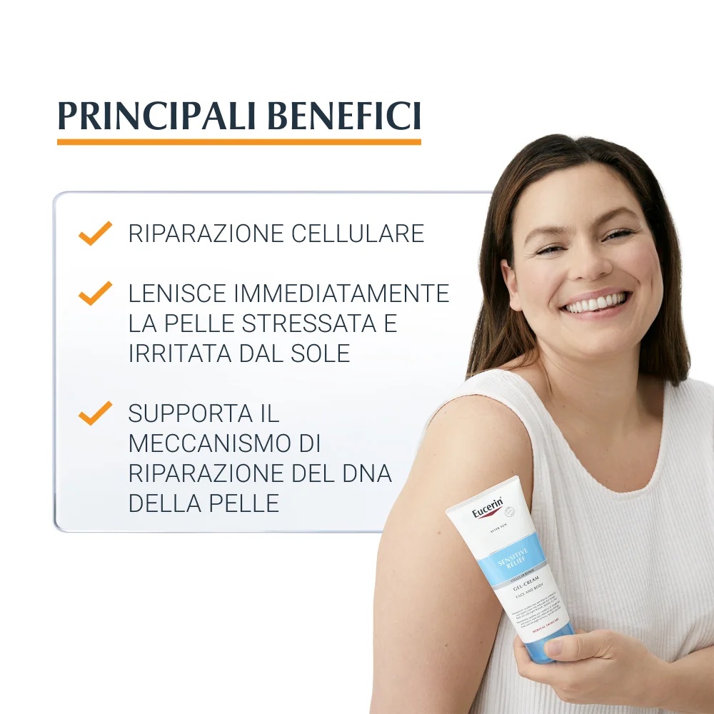 EUCERIN Eucerin After Sun Sensitive Relief 200 ml Creme pós-sol para rosto e corpo
