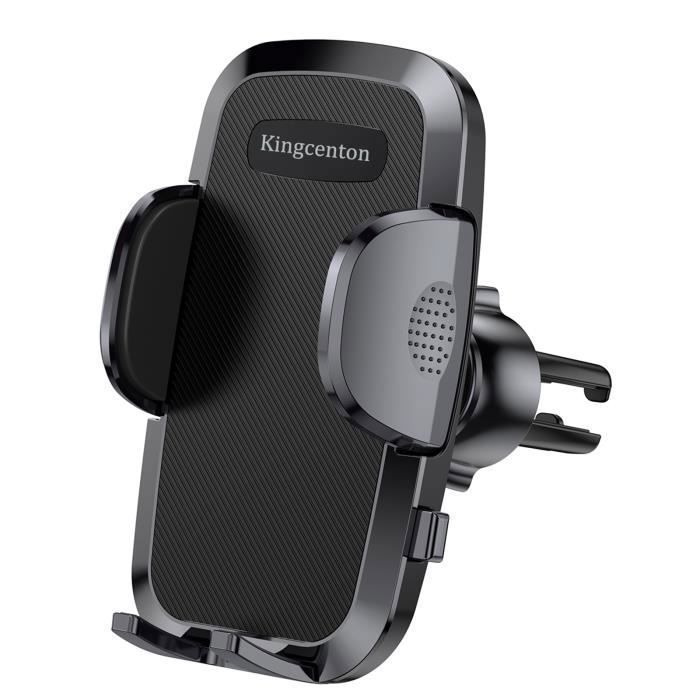 Support Téléphone Voiture - KINGCENTON - Universel - Rotation 360° - Noir - Grille Aération