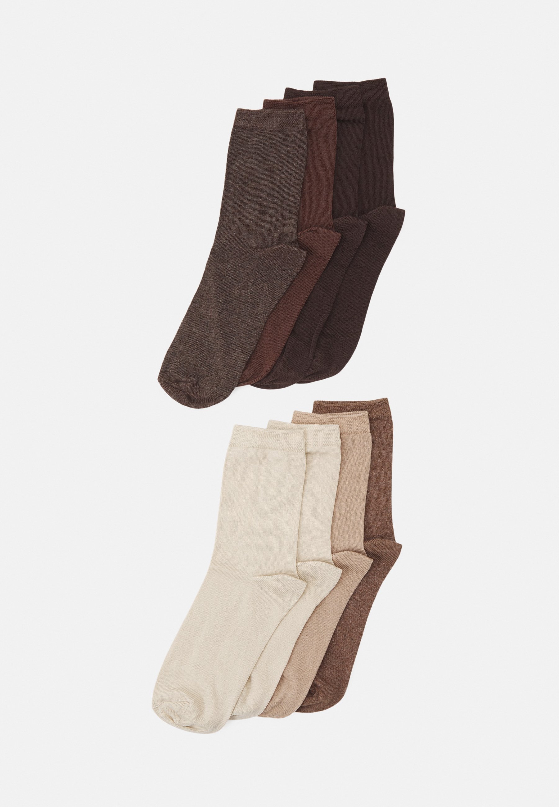 Lot de 8 paires de chaussettes Anna Field - marron/marron foncé