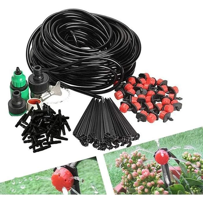 Sistema di irrigazione a goccia - YYV - 25 m - 95 pezzi - Risparmio idrico del 70% - Resistente ai raggi UV