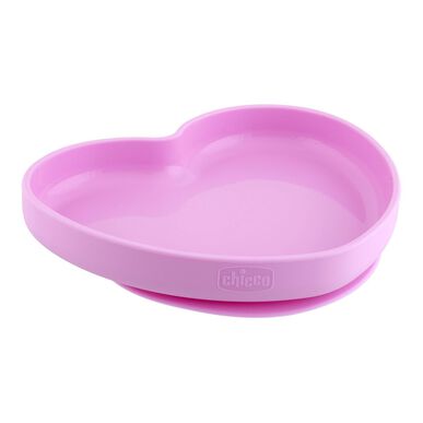 Chicco silikon rosa tallerken 1 enhet 1 enhet