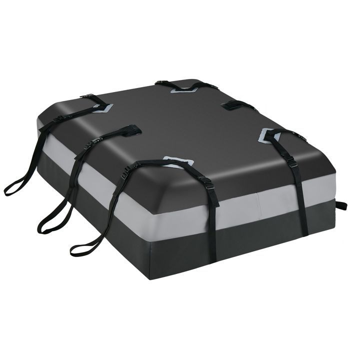 Portaequipajes para coche COSTWAY 424L impermeable con cerradura de combinación, alfombrilla antideslizante, ganchos para puerta y correas reforzadas, 112x86x43cm