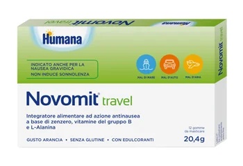 HUMANA Humana Novomit Reisvoedingssupplement tegen misselijkheid 12 glutenvrije gummies