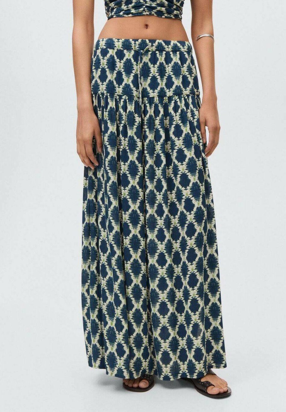Mango Kids PRINTED - Maxi rok - koningsblauw