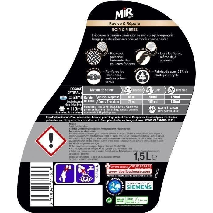 MIR Black Lessive Raviveur 3D - 1,5L