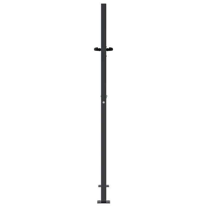 vidaXL Portail de Jardin, Portillon de Patio, Barrière de Sécurité, Porte d'Extérieure Terrasse, Anthracite 105x155 cm Acier 153181