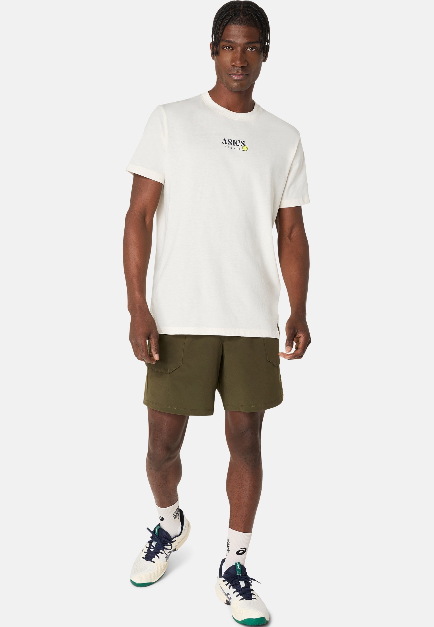 ASICS GAME SEASONAL GRAPHIC - T-shirt met print - crème