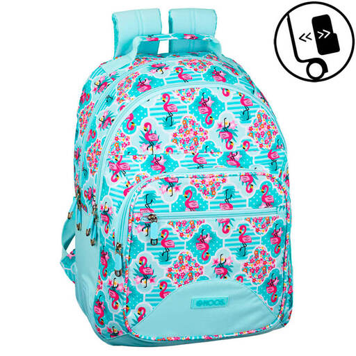 Mochila Moos Flamingo Turquoise Doble Reforzada