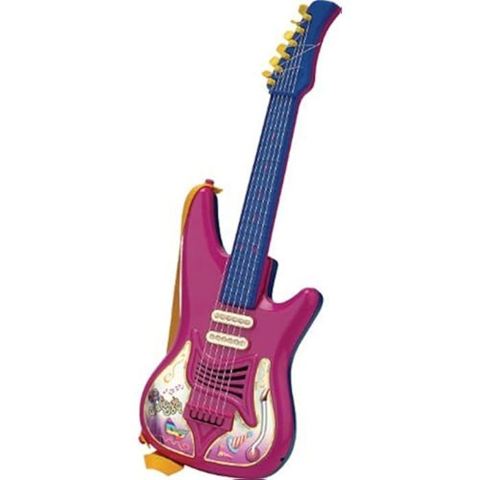 Instrument de musique - REIG - Guitare 7021 - Rose - Pour enfant à partir de 3 ans - Intérieur
