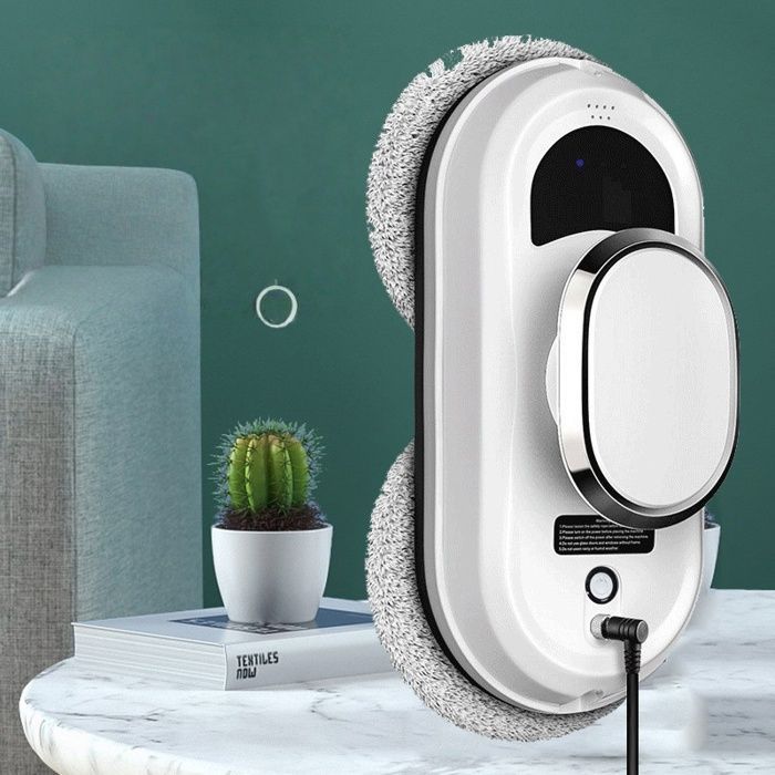 Elektrischer Fensterreinigungsroboter (5600 Pa), intelligenter, automatischer Reiniger, tragbar, 35 ml, USV-geschützt, für alle Oberflächen, Wände, Marmor