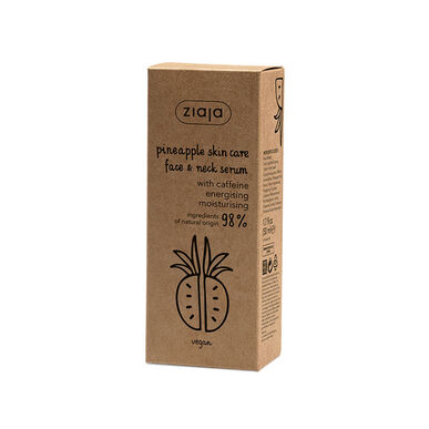 Ziaja Pineapple SkinCare Face & Deck Serum Elvyttävä kasvojen ja kaulan seerumi Rasvoittumaton 50 ml 50 ml