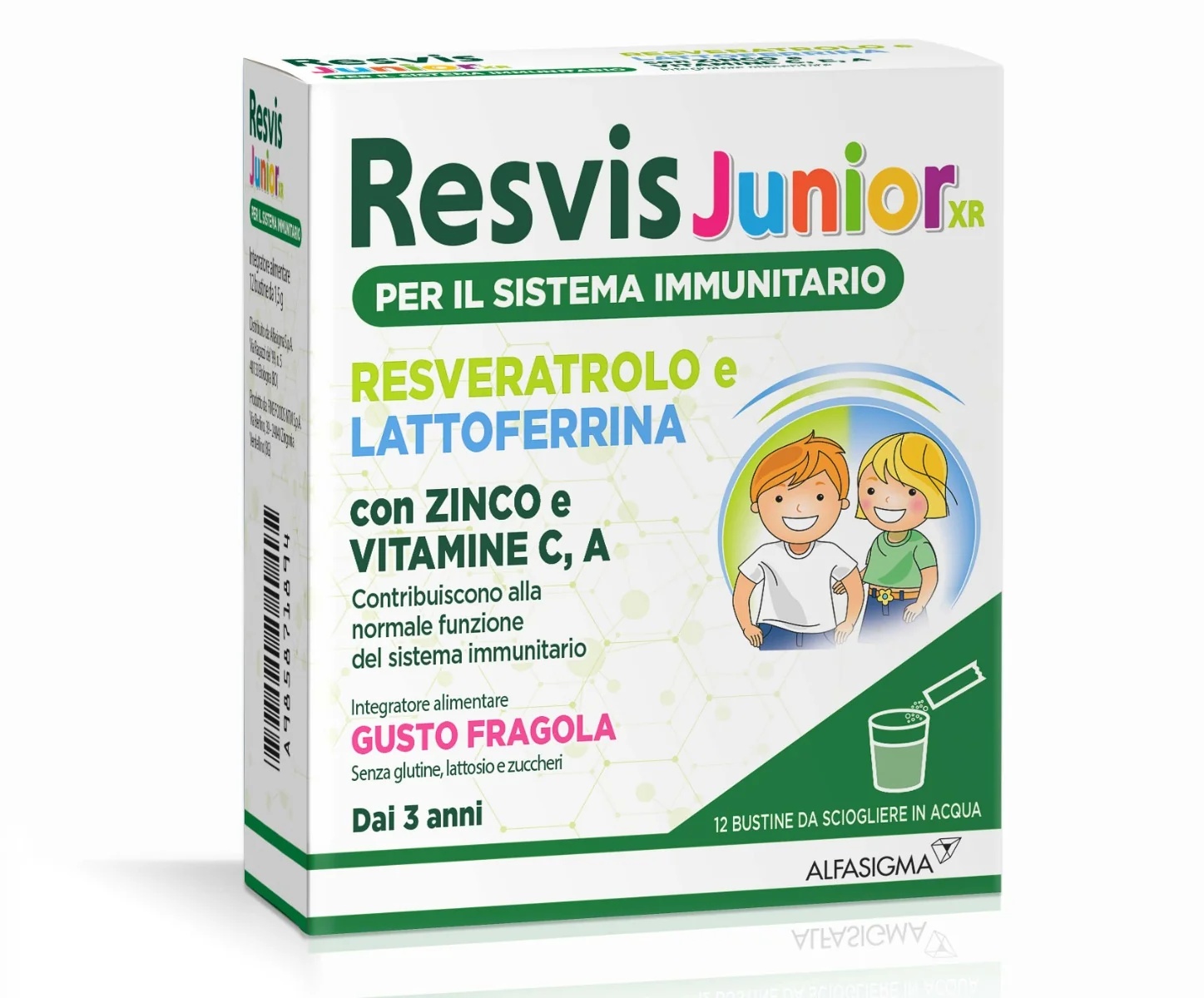 RESVIS Resvis Junior XR 12 sachets voor het immuunsysteem van kinderen